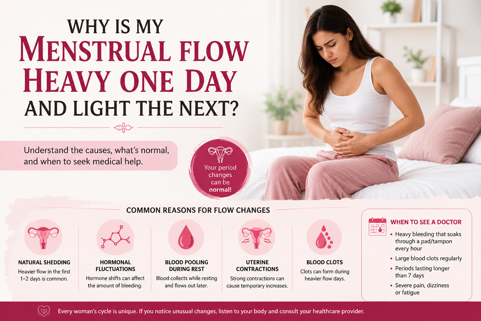 Why Is My Menstrual Flow Heavy One Day and Light the Next